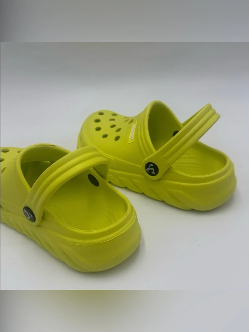 AMO Kids Bright Lime Green Slip-On Clog Sandals